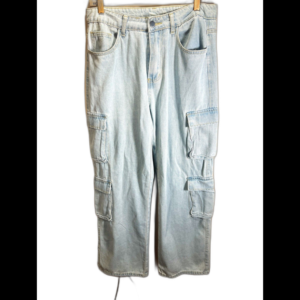 Boutique Jeans Size L 90's Baggy Grunge Light Blue Indie Sleaze Jean Bottoms